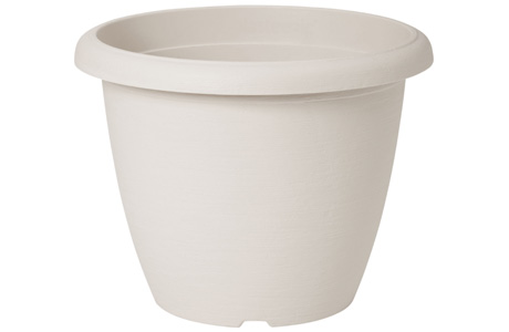 Vaso Cilindro Terrae In Pietra Bianca, 20 Cm Di Altezza, Resistente Ai Raggi UV Per Esterno E Interno