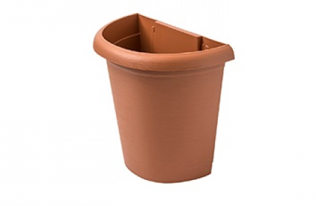 Terrae Vaso Semicerchio 43 Terracotta