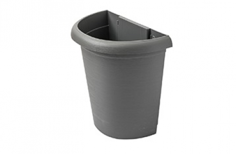 Terrae Vaso Semicerchio 43 Grigio Fumo