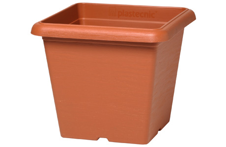 Terrae Vaso Quadro 20 Terracotta