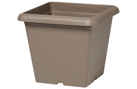 Terrae Vaso Quadro 20 Beige Scuro