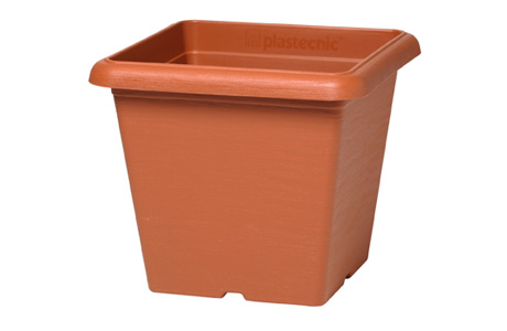 Terrae Vaso Quadro 25 Terracotta