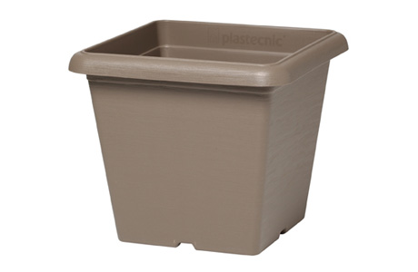 Terrae Vaso Quadro 25 Beige Scuro