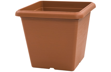 Terrae Vaso Quadro 40 Terracotta