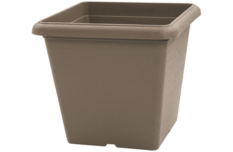 Terrae Vaso Quadro 40 Beige Scuro