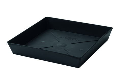 Sottovaso Quattro Rettangolare In Plastica, Colore Antracite, Resistente Con Bordi Rinforzati, Ideale Per Interni Ed Esterni, Varie Dimensioni