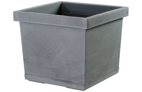 Qls Vaso Quadro Liscio 40 Grigio Anticato