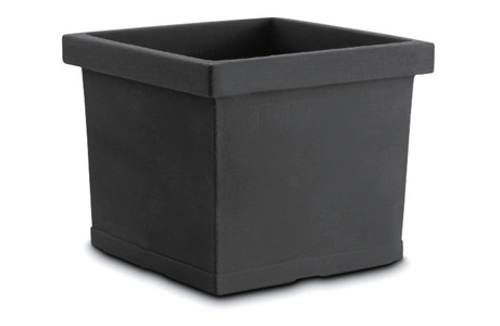 Qls Vaso Quadro Liscio 40 Grigio Ardesia