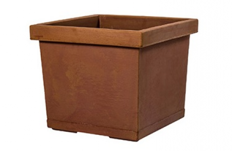 Qls Vaso Quadro Liscio 40 Corten