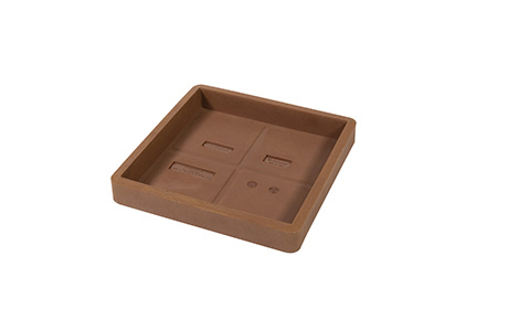 6 Sottovasi Quadrati In Plastica 35 Cm - Grandi, Neri, Senza Fori, Per Interni/Esterni, Adatti A Vasi Da Fiori Da Giardino