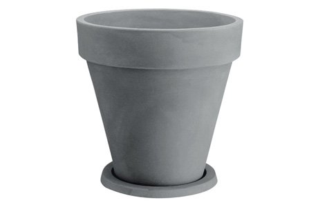 Tlb Vaso Tondo Liscio Bordato 35 Grigio Anticato