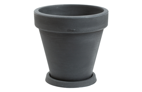 Tlb Vaso Tondo Liscio Bordato 35 Grigio Ardesia