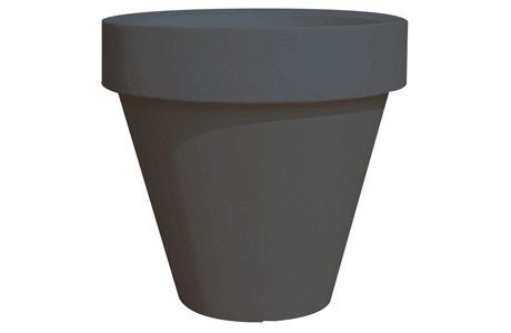 Tlb 130 Vaso Tondo Liscio Bordato 130 Grigio Scuro