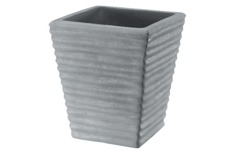 Vqr Vaso Quadro Rigato 30 Grigio Anticato