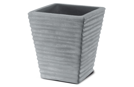 Vqr Vaso Quadro Rigato 40 Grigio Anticato