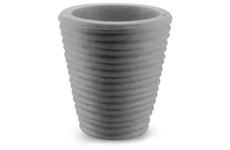 Vtr Vaso Tondo Rigato 55 Grigio Anticato Vtr Vaso Tondo Rigato 55 Grigio Anticato